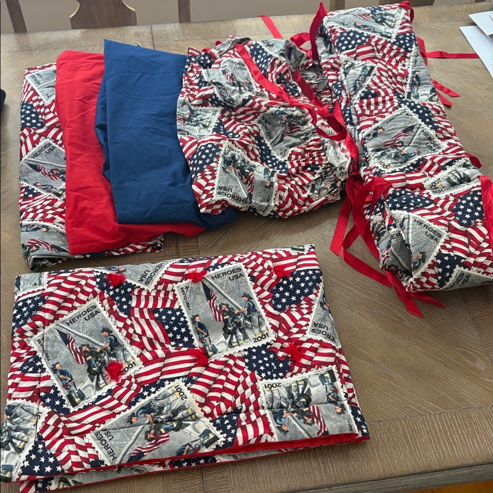 Patriotic Heroes bassinet bedding